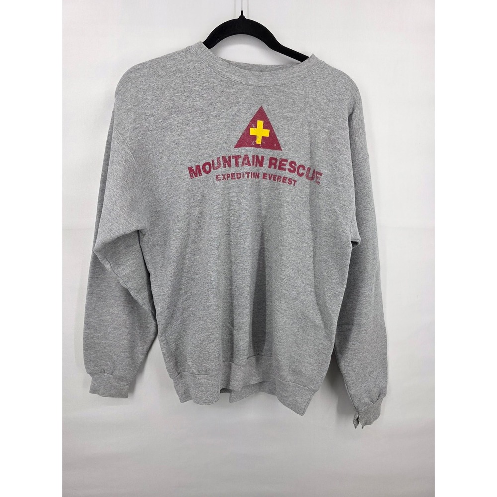 Disney Parks Expedition Everest Mountain Rescue Sweatshirt Gray Hanes Medium